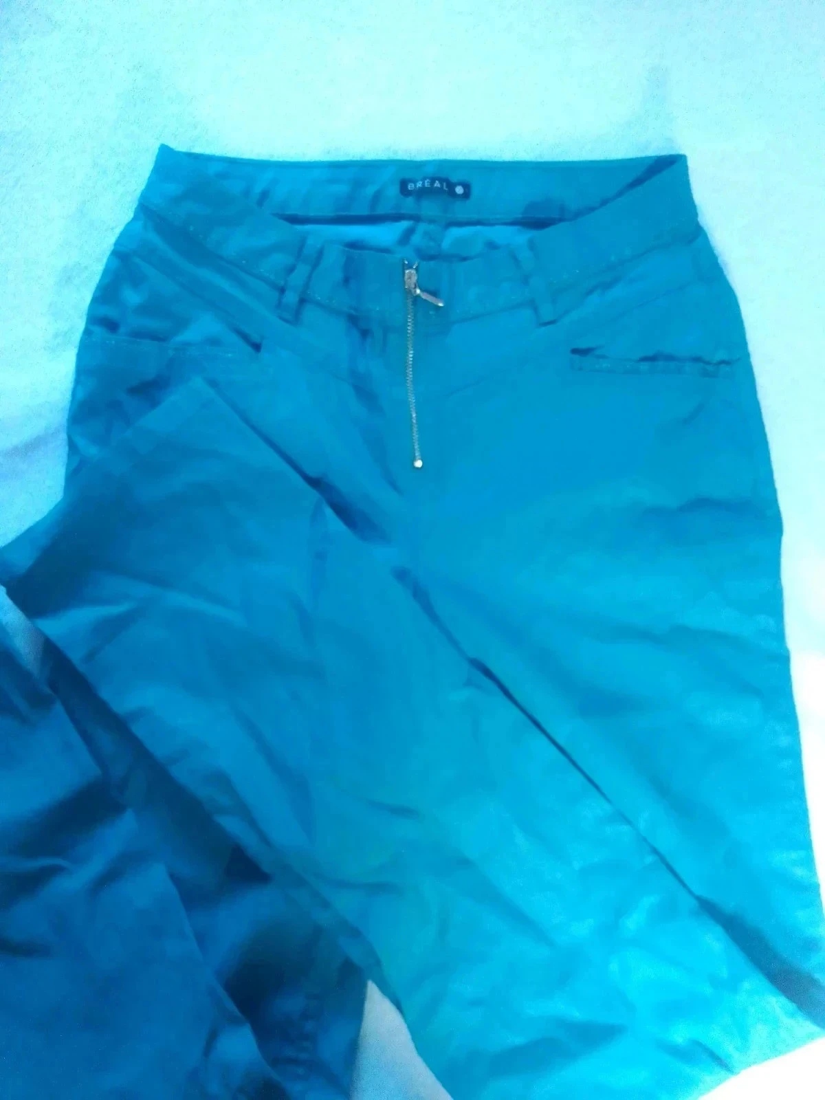 Blauwe gecoate jeans – photo 2